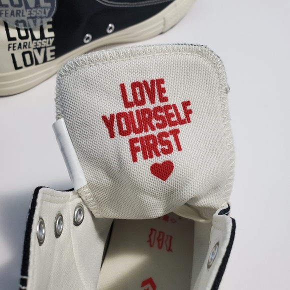 CONVERSE CHUCK TAYLOR LOVE FEARLESSLY HIGH TOPS - Picture 9 of 11